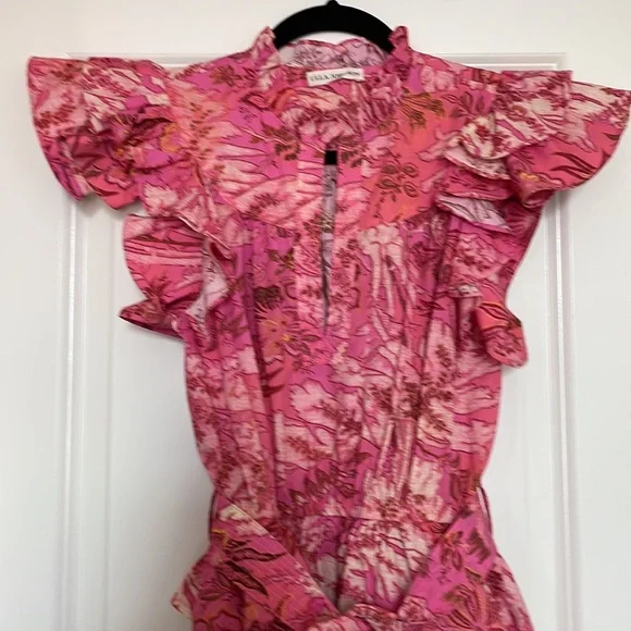 Lulua Frill-Sleeve Tiered-Ruffle Mini Dress - Picture 7 of 11